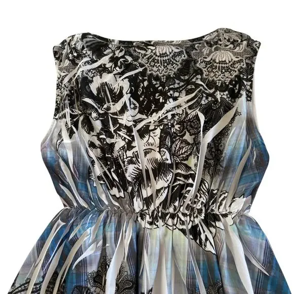 Y2K Tutu Fashion Tattoo Style Paisley Sleeveless Tank Top Women’s Size Medium - Picture 6 of 7